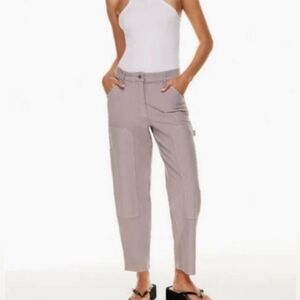 Wilfred Free Aritzia Mid-Rise Brennan Woven Twill Cargo Utility Pants, Size 6
